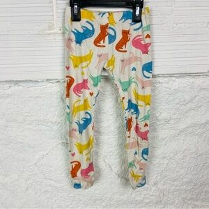 Carter white Colorful Cat Print Kids cotton Leggings size 5